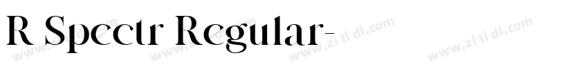 R Spectr Regular字体转换
